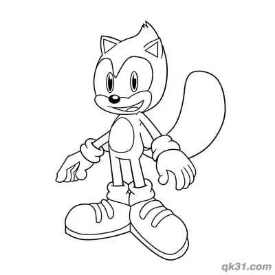 Free printable Ray the Flying Squirrel Smiling Standing Coloring Page coloring page