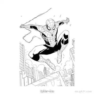 Free printable Spider-Man 22 Coloring Page - Free PDF Printable Marvel Coloring Sheets coloring page