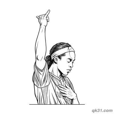Free printable Ronaldinho Pointing to Sky Celebrating Printable Coloring Sheet coloring page