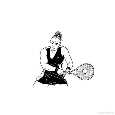 Free printable Serena Williams Backhand Shot Tennis Coloring Page coloring page