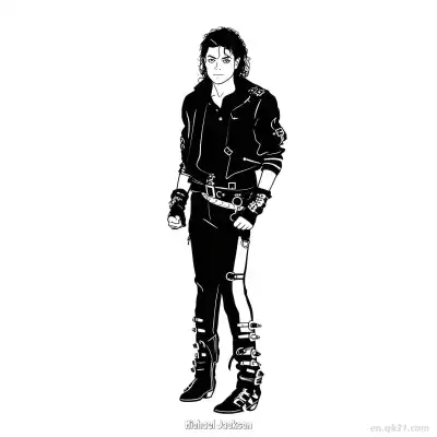 Free printable Michael Jackson 10 Coloring Page - Free PDF Printable Superstar Coloring Sheets coloring page