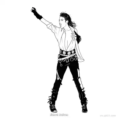Free printable Michael Jackson 11 Coloring Page - Free PDF Printable Superstar Coloring Sheets coloring page