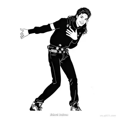 Free printable Michael Jackson 12 Coloring Page - Free PDF Printable Superstar Coloring Sheets coloring page