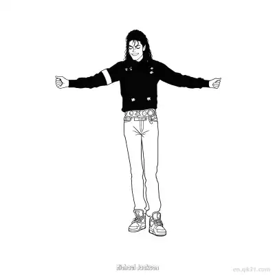Free printable Michael Jackson 14 Coloring Page - Free PDF Printable Superstar Coloring Sheets coloring page