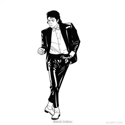 Free printable Michael Jackson 17 Coloring Page - Free PDF Printable Superstar Coloring Sheets coloring page