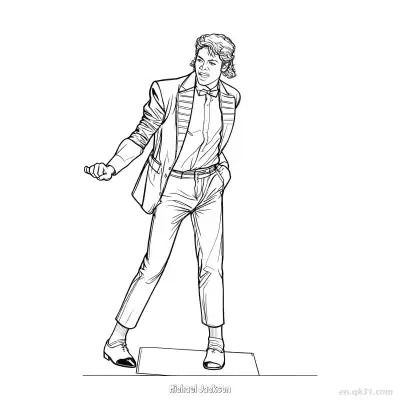 Free printable Michael Jackson 18 Coloring Page - Free PDF Printable Superstar Coloring Sheets coloring page