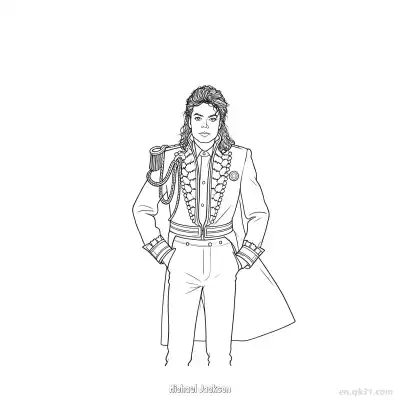Free printable Michael Jackson 19 Coloring Page - Free PDF Printable Superstar Coloring Sheets coloring page