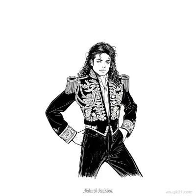 Free printable Michael Jackson 20 Coloring Page - Free PDF Printable Superstar Coloring Sheets coloring page