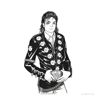 Free printable Michael Jackson 21 Coloring Page - Free PDF Printable Superstar Coloring Sheets coloring page