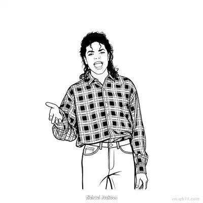 Free printable Michael Jackson 22 Coloring Page - Free PDF Printable Superstar Coloring Sheets coloring page