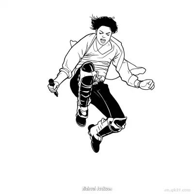 Free printable Michael Jackson 24 Coloring Page - Free PDF Printable Superstar Coloring Sheets coloring page