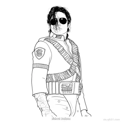 Free printable Michael Jackson 26 Coloring Page - Free PDF Printable Superstar Coloring Sheets coloring page