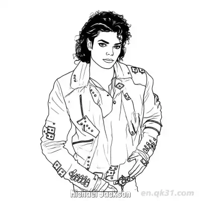 Free printable Michael Jackson 28 Coloring Page - Free PDF Printable Superstar Coloring Sheets coloring page