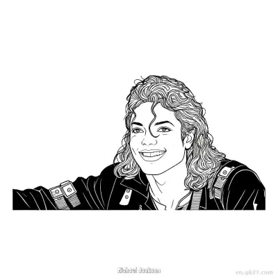 Free printable Michael Jackson 29 Coloring Page - Free PDF Printable Superstar Coloring Sheets coloring page