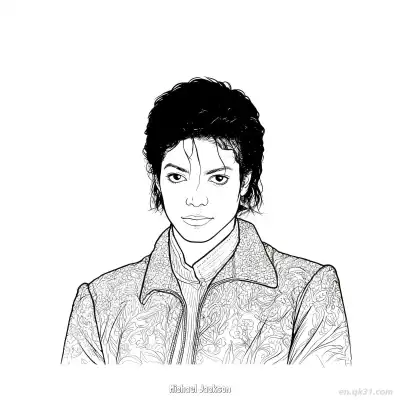 Free printable Michael Jackson 30 Coloring Page - Free PDF Printable Superstar Coloring Sheets coloring page