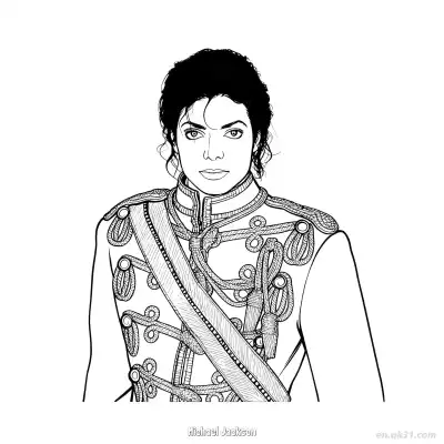 Free printable Michael Jackson 31 Coloring Page - Free PDF Printable Superstar Coloring Sheets coloring page
