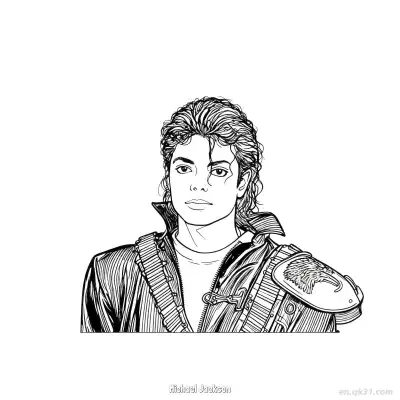 Free printable Michael Jackson 32 Coloring Page - Free PDF Printable Superstar Coloring Sheets coloring page