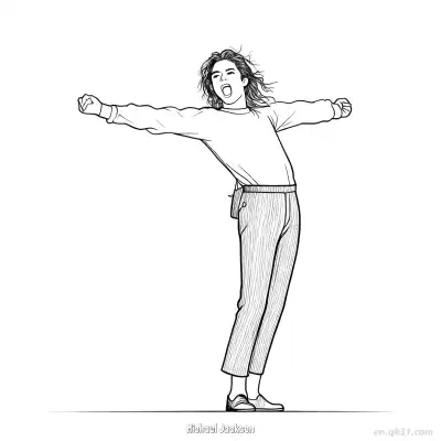 Free printable Michael Jackson 33 Coloring Page - Free PDF Printable Superstar Coloring Sheets coloring page