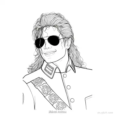Free printable Michael Jackson 34 Coloring Page - Free PDF Printable Superstar Coloring Sheets coloring page