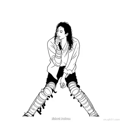 Free printable Michael Jackson 35 Coloring Page - Free PDF Printable Superstar Coloring Sheets coloring page