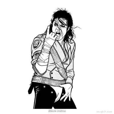 Free printable Michael Jackson 36 Coloring Page - Free PDF Printable Superstar Coloring Sheets coloring page
