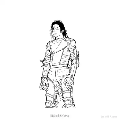 Free printable Michael Jackson 38 Coloring Page - Free PDF Printable Superstar Coloring Sheets coloring page