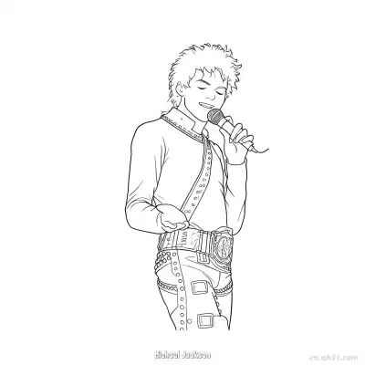 Free printable Michael Jackson 39 Coloring Page - Free PDF Printable Superstar Coloring Sheets coloring page