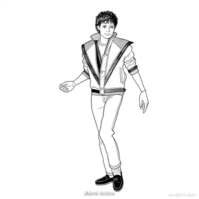 Free printable Michael Jackson 4 Coloring Page - Free PDF Printable Superstar Coloring Sheets coloring page