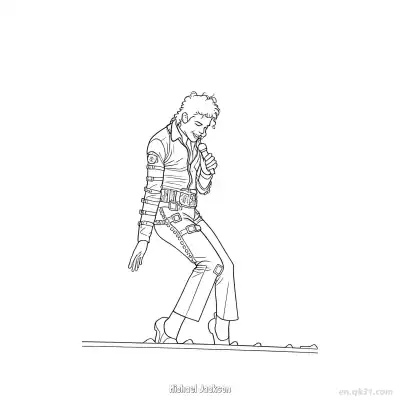 Free printable Michael Jackson 40 Coloring Page - Free PDF Printable Superstar Coloring Sheets coloring page