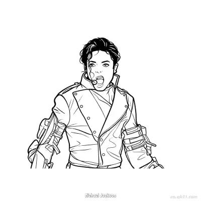 Free printable Michael Jackson 41 Coloring Page - Free PDF Printable Superstar Coloring Sheets coloring page