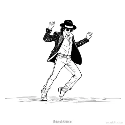 Free printable Michael Jackson 6 Coloring Page - Free PDF Printable Superstar Coloring Sheets coloring page