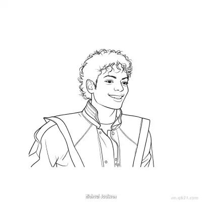 Free printable Michael Jackson 7 Coloring Page - Free PDF Printable Superstar Coloring Sheets coloring page
