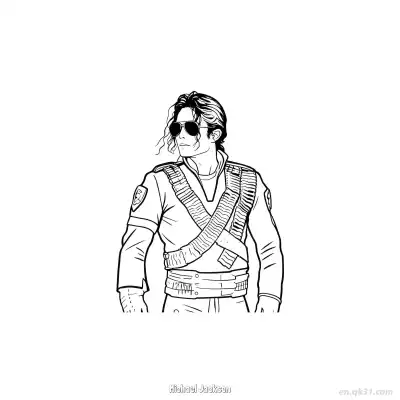 Free printable Michael Jackson 9 Coloring Page - Free PDF Printable Superstar Coloring Sheets coloring page