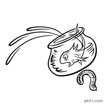 Free printable Fish in the Bowl Coloring Page coloring page
