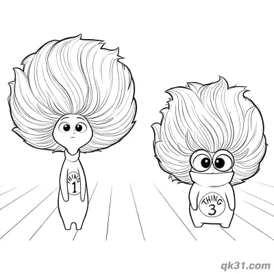 Free printable Thing 1 and Thing 3 Coloring Pages coloring page
