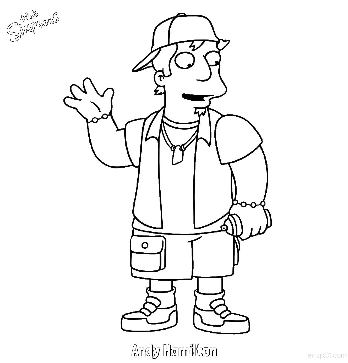 Andy Hamilton Coloring Page - Free Printable The Simpsons Coloring Sheets – Free Printable Coloring Page for Kids and Adults