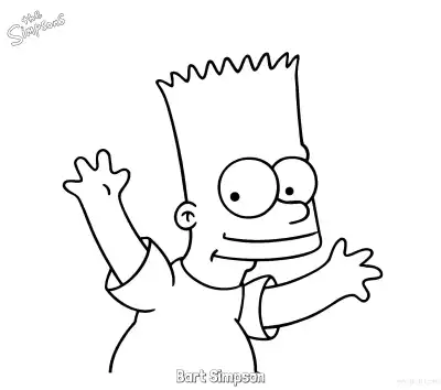 Free printable Bart Simpson 1 Coloring Page - Free Printable The Simpsons Coloring Sheets coloring page