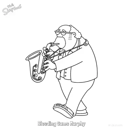 Free printable Bleeding Gums Murphy Coloring Page - Free Printable The Simpsons Coloring Sheets coloring page