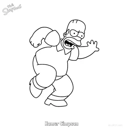 Free printable Homer Simpson 2 Coloring Page - Free Printable The Simpsons Coloring Sheets coloring page