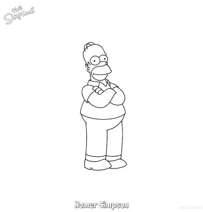 Free printable Homer Simpson 3 Coloring Page - Free Printable The Simpsons Coloring Sheets coloring page