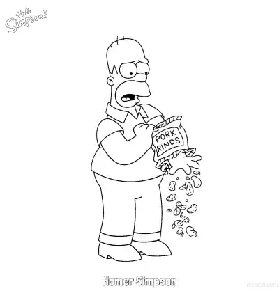 Free printable Homer Simpson 6 Coloring Page - Free Printable The Simpsons Coloring Sheets coloring page