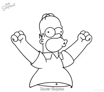 Free printable Homer Simpson 8 Coloring Page - Free Printable The Simpsons Coloring Sheets coloring page
