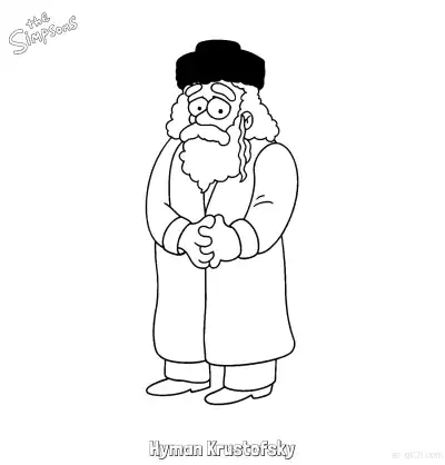Free printable Hyman Krustofsky Coloring Page - Free Printable The Simpsons Coloring Sheets coloring page
