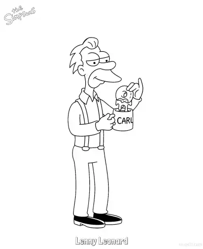 Free printable Lenny Leonard 2 Coloring Page - Free Printable The Simpsons Coloring Sheets coloring page