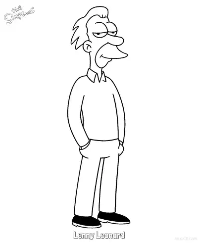 Free printable Lenny Leonard 3 Coloring Page - Free Printable The Simpsons Coloring Sheets coloring page