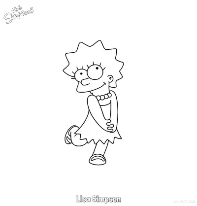 Free printable Lisa Simpson 3 Coloring Page - Free Printable The Simpsons Coloring Sheets coloring page