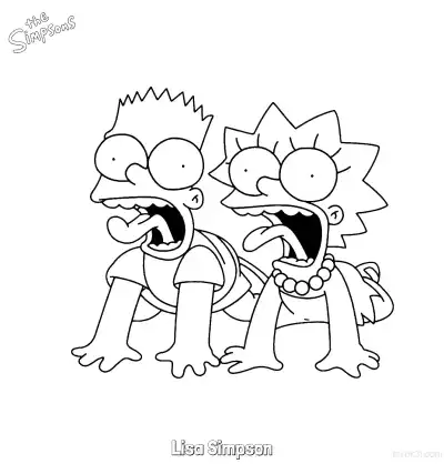 Free printable Lisa Simpson 4 Coloring Page - Free Printable The Simpsons Coloring Sheets coloring page