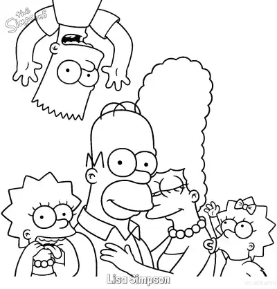 Free printable Lisa Simpson 5 Coloring Page - Free Printable The Simpsons Coloring Sheets coloring page