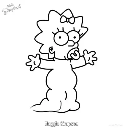 Free printable Maggie Simpson 1 Coloring Page - Free Printable The Simpsons Coloring Sheets coloring page