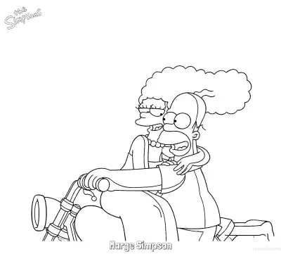 Free printable Marge Simpson 1 Coloring Page - Free Printable The Simpsons Coloring Sheets coloring page